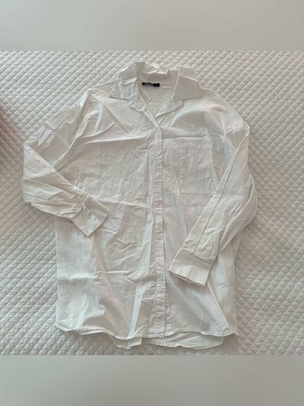 Nasty Gal - White Oversized Button-Down Shirt